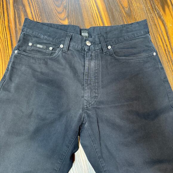 Boss Hugo Boss Black Brushed Denim Jeans Size 32 - Picture 4 of 11